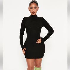 ‘Cold As Ice Sweater Mini Dress’ Size: Xs True To Size Mock Neck Ribbed Stretch 78% Rayon 22% Polyester Fitted Mini Dresses For Fall, Fitted Fall Mini Dress, Trendy Black Bodycon Dress For Winter, Black Mini Bodycon Dress For Winter, Black Winter Mini Bodycon Dress, Black Stretch Mini Bodycon Dress, Black Bodycon Sweater Dress For Spring, Black Fitted Trendy Sweater Dress, Fitted Black Mini Dress With High Neck