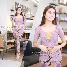 Kebaya dress | Complete set | for weddings or formal event | made of brocade and batik fabric, short sleeve and scoop neck Available in yellow, blue, green, red and other attractive colors according to the available options Chart size kebaya chest circumference (LD) S bust 84 cm M Bust 88 cm L Bust 92 cm XL Bust 96 cm 2XL LD 100 3XL Bust 104 cm Skirt length 90cm S Hips 85cm M Hips 90 cm L Hip 95cm XL Hips 100 cm 2XL Hip 105cm 3XL Hip 110cm Kebaya made of semi-Italian material, comfortable, doesn Kebaya Wedding, Batik Skirt, Dress Kebaya, Modern Kebaya, Kebaya Dress, Batik Dress, Batik Fabric, Dress Clothes For Women, Guest Dresses