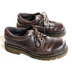 Doc Martens 11273 Chunky Brown Loafers Size 9 Uk 10 Us Men's 11 Us Women's Dark Brown Leather Lace-Up Tie Closure Chunky Loafers Shoe Pre-Owned Very Good Condition Rugged Brown Oxfords With Round Toe, Rugged Leather Loafers With Round Toe, Rugged Loafers With Leather Sole And Round Toe, Rugged Loafers With Leather Footbed And Round Toe, Rugged Leather Oxfords With Round Toe, Casual Oxfords With Lug Sole And Round Toe, Casual Brown Oxfords With Lug Sole, Casual Slip-on Oxfords With Vibram Sole, Casual Leather Shoes With Lug Sole For Derby