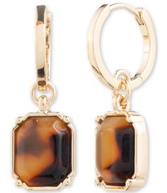 From Lauren Ralph Lauren&#x2C; the Gold Tone Tortoise Hoop Drop Earrings feature:Drop earringsGold-tone hardwarePost closureApprox. 0.42" LImported. Elegant Tortoiseshell Hoop Earrings, Ralph Lauren Jewelry, Hoop Drop Earrings, Earrings Making, Ralph Lauren Style, Lauren Brown, Jelly Shoes, Wedding Watch, Accessories Jewelry Earrings