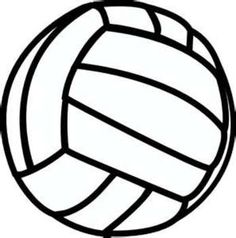 a black and white image of a volleyball ball