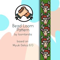 the bead loom pattern is designed to look like a bracelet