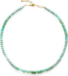 Monica Vinader GP Hope Chryoprase Beaded Necklace | Nordstrom Gemstone Beaded Jewelry, Stone Bead Necklace, Chrysoprase Jewelry, Designer Board, Gemstone Beads Jewelry, Bead Necklaces, Stone Beaded Necklace, Monica Vinader, Pop Of Color