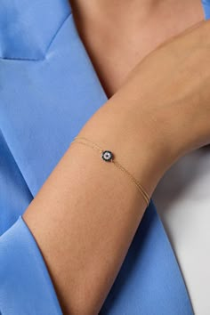 "14K Solid Gold Dainty Evil Eye Bracelet - Embrace luck and style with this minimalist charm bracelet. Crafted from genuine 14K solid gold, it's the perfect good luck gift with a touch of elegance Shop Now for a Chic Symbol of Protection and Fortune! D E T A I L E D - D E S C R I P T I O N: *Item : Bracelet *Metal : 14k Solid Gold *Choice of Gold Color: Rose Gold / Gold / White Gold / Yellow Gold *Purity : 0.585k *Shape : Round Evil Eye *Chain Length Options: 5\", 5.5\", 6\", 6.5\", 7\" +1\" Extender *Color : Blue and 14K Solid Gold Options (Above: Choice of Gold Color) *Style : Minimalist C U S T O M I Z A T I O N  D E T A I L S  * Solid Gold Color Options 14K Yellow gold 14K White gold 14K Rose gold * Chain Length Options - 5\"+1\" Extender - 5.5\"+1\" Extender - 6\"+1\" Extender - 6.5\" Evil Eye Bracelets Gold, Evil Eye Gold Bracelet, Emerald Ring Design, Evil Eye Bracelet Gold, Gold Evil Eye Bracelet, Bracelet Evil Eye, Dainty Gold Bracelet, Good Luck Bracelet, Armband Gold