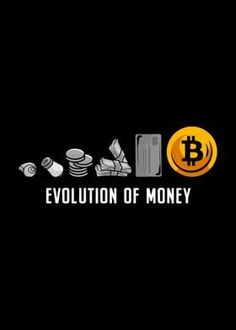 the logo for evolution of money, which is designed to look like an electronic device