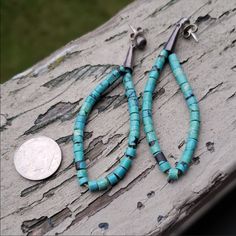 3” Long, Gorgeous Pierced Turquoise And Sterling Silver Earrings. They Hang With A Twist. Super Cool And Fun. Lots Of Patina That You Can Clean Or Leave. Vintage Turquoise, Pierced Earrings, Earrings Color, Super Cool, Earings Piercings, Beaded Earrings, Sterling Silver Earrings, Silver Earrings, Patina