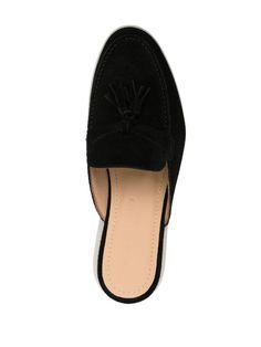 Scarosso Lucrezia Suede Mules - Farfetch Elegant Flat Suede Mules, Flat Suede Mules With Leather Sole, Chic Suede Mules With Suede Lining, Chic Slip-on Suede Mules, Suede Slip-on Mules For Work, Suede Mules With Leather Sole For Work, Formal Flat Suede Mules, Chic Suede Mules With Rubber Sole, Suede Mules With Leather Sole And Flat Heel