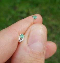 Tiny genuine emerald earrings. Emerald stud earrings. 2mm | Etsy Blue Diamond Earrings, Emerald Studs, Emerald Stud Earrings, Columbian Emeralds, Earrings Emerald, Emerald Earrings Studs, Opal Earrings Stud, Opal Studs, Gold Necklace Set