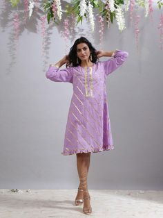 Jade Tunic - Trendroots Bollywood Style Kurta With Gota Work For Spring, Spring Festive Sharara With Gota Work, Festive Purple Kurta With Gota Work, Purple Kurta With Gota Work For Diwali, Purple Gota Work Kurta For Diwali, Traditional Dresses With Gota Work For Spring, Traditional Gota Work Dress For Spring, Traditional Spring Dress With Gota Work, Purple Gota Work Dress For Eid