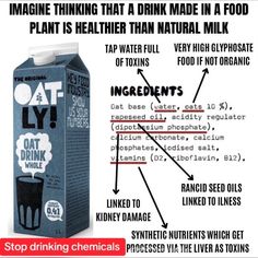 All products with lots of ingredients is definitely wise to avoid. This oat milk will cause inflammation in your body which you do not want!
#health#healthyliving #healthy#life#lifestyle#lifetips #natural#mothernature Iodized Salt, Vitamin D2, Rapeseed Oil, Nutrition Coach, Chronic Disease, Life Improvement, Oat Milk, Personal Trainer, Oats