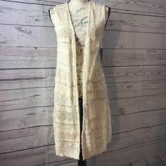 Lipstick Sale ~ Any Listing With Ais 3 For $38.00!! One Hart Sleeveless Long Cardigan Beige Knit Soft Light Weight Great For Spring And Summer Color: Oyster Pearl ~ Beautiful Women’s Size Medium Approx 34” Long Nwt Retail Price $50.00 Item: H0218-E4 Beige Soft Knit Open Front Cardigan, Beige One-size V-neck Cardigan, Beige Long One-size Cardigan, Cream Long-sleeve Knit Cardigan, Long Sleeveless Cardigan, Beige V-neck Cardigan One Size, Tweed Sweater, Cocoon Sweater, Jersey Cardigan