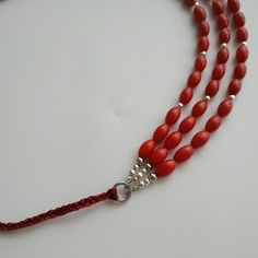 < Red coral necklace > This product made according to the model of authentic traditional Ukrainian jewelry. The coral is modern, the design is vintage. Like 99% of the coral on the market these days, this coral has been dyed. I use bamboo coral which is not endangered or threatened in any way, unlike natural pink or red coral (the production of which is forbidden almost everywhere in the world). Bamboo coral doesn't mean it's not organic. Every bead of it has a distinctive and beautiful co Traditional Red Coral Beaded Necklace, Traditional Handmade Red Coral Beads, Traditional Red Coral Beads, Traditional Adjustable Red Coral Jewelry, Traditional Red Beads With Natural Stones, Adjustable Red Coral Gemstone Beads Necklace, Adjustable Hand-strung Red Coral Necklace, Handmade Red Coral Oval Beads Jewelry, Traditional Beaded Necklace With Red Coral And Natural Stones