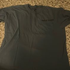 Women’s Salt Life Tee. Almost Brand New, Barely Worn, Women’s Size Large Casual Blue Shirt With Letter Print, Blue Everyday Tops With Letter Print, Blue Letter Print Tops For Everyday, Salt Life, Color Blue, Salt, Womens Tops, Tops & Tees, Brand New