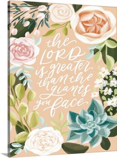 the lord is greater than he wants you to be with him canvas wall art print