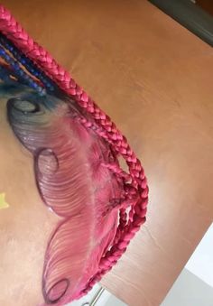 Edges Hair Braids, Dyed Braids, Pink Braids, Twisted Hair, Short Box Braids Hairstyles, Braided Hairstyles For Black Women Cornrows, Peekaboo Hair, Cute Hair Colors