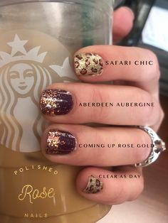 Fall Manicure Color Street, Color Street Nails Safari Chic Combo, Aberdeen Aubergine Color Street Combo, Safari Chic Color Street Combo, Fall Color Street Combos, Color Street Fall Combos, Color Street Safari Chic, Color Street Aberdeen Aubergine, Fall Color Street Nails Ideas