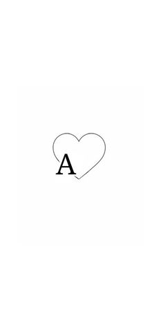 the letter a is in the shape of a heart