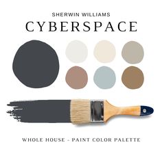 the color scheme for sherylin williams's cyberspace, which includes paint colors and