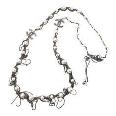 Chanel Gunmetal Pearl Dangling Chain Long Necklace  *Marked 10 *Made in France *Comes with original box  -Approximately 37″ long -Very chic design, wear as a single chain or wrap around -Pristine condition  6170-48255  Please see the measurements section for best approximate dimensions. Chanel Pearls, Chic Design, Wrap Around, Long Necklace, Made In France, Original Box, Chain Necklace, Beaded Necklace, Fine Jewelry