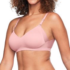 Smooth things over with the Warners No Side Effects wireless lift t-shirt bra with simple, easy sizing. Elastic-free, side-smoothing panels and back won't show under your clothes. Get the extra support and comfort you need with a light lift, flexible cups, and convenient front-adjustable straps.Welcome to a better bra experience. When it comes to intimates, everyone needs something different. That's why we made styles for everybody. We're simple solutions, made better.Simple, Easy Sizing (S-3XL) Full Coverage Fitted Top With Soft Touch, Fitted Full Coverage Top With Soft Touch, Fitted Tops With Soft Touch, Fitted Soft Touch Pink Tops, Fitted Pink Soft Touch Top, Small Bra, Coverage Bras, Shirt Bra, Full Coverage Bra