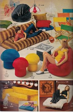 an advertisement for furniture from the 1950's