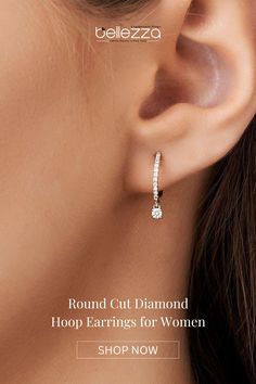 Round Cut Diamond Moissanite Hoop Earrings for Women | Labour Day Diamond Jewelry Diamond White Round Cut Diamond Hoop Earrings, Minimalist Diamond White Hoop Earrings With Brilliant Cut, Diamond Halo Design Hoop Earrings, Diamond Hoop Earrings With Halo Design, Minimalist Brilliant Cut Diamond Hoop Earrings, Minimalist Diamond Hoop Earrings With Brilliant Cut, Dazzling Diamond Hoop Earrings With Single-cut Diamonds, Diamond White Hoop Earrings With Single Cut Diamonds, Elegant Round Diamond Huggie Earrings