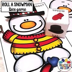 a snowman game for kids to play with