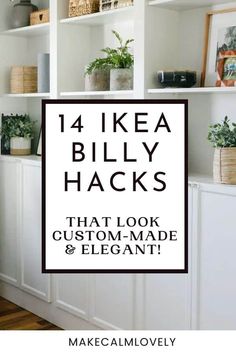 IKEA Billy Hacks that Look Custom-Made & Elegant Ikea Hack Living Room, Billy Ikea, Ikea Built In, Ikea Desk Hack, Ikea Crafts