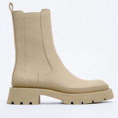 Zara | Shoes | Zara Tan Boots | Poshmark Chic Spring Platform Mid-calf Boots, Chic Spring Platform Boots With Lug Sole, Chic Beige Mid-calf Boots With Round Toe, Chic Spring Boots With Lug Sole, Beige Round Toe Mid-calf Boots For Spring, Casual Beige Square Toe Boots, Beige Mid-calf Boots With Round Toe For Spring, Spring Workwear Boots With Round Toe, Casual Spring Mid-calf Boots With Square Toe