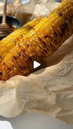 grilled corn on the cob with butter and honey