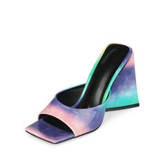 Shop Purple Romantic Starry Sky Open Toe Heel Mule Sandals Block Heel Sandal color Purple for Beach, Going out, Party, Travel with worldwide Free shipping & Free return. Heeled Mules Sandals, Block Heel Shoes, Mule Sandals, Heel Sandal, Starry Sky, Block Heels Sandal, Slide Sandals, Color Purple, Heeled Mules