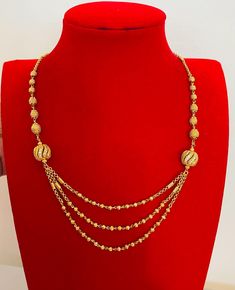 Indian gold plated necklace Formal Gold Jewelry Sets With Clavicle Chain, Gold Plated Jewelry With Adjustable Chain And Round Beads, Plated Yellow Gold Pendant Chain Necklace, Gold Plated Chain Necklace With Adjustable Chain For Wedding, Gold Plated Chain Necklaces For Wedding, Elegant Gold-tone Necklace With Gold Beads, Gold-tone Plated Wedding Necklace, Gold-plated Necklace With Adjustable Chain, Elegant Gold Necklaces With Round Beads