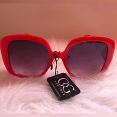 Brand New Red Sunglasses/Shades. These Are Fire Just In Time For The Spring And Summer To Wear Any Outfit. Red Sunglasses With Uva Protection For Beach, Red Square Frame Sunglasses For Beach, Red Sunglasses With Uva Protection For Summer, Red Tinted Sunglasses For Vacation, Trendy Red Square Frame Sunglasses, Modern Red Plastic Sunglasses, Red Plastic Sunglasses For Summer, Red Square Frame Sunglasses With Polarized Lenses, Red Square Frame Sunglasses With Uv Protection