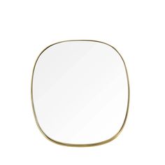 an oval mirror on a white background