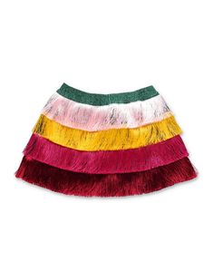 Fringed Skirt By Stella Mccartney Kids. Featuring: Elastic Waistband Fringes Embellishment All-over Multicolored Pattern Flared Composition: 100% polyester Multicolor Tiered Mini Skirt For Party, Multicolor Tiered Skirt For Party, Party Multicolor Tiered Skirt, Multicolor Festive Skirt For Spring, Fringe Skirts, Kids Fringe, Chloe Purses, Fringe Skirt, Kenzo Kids