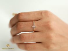 Check out our shop for more items https://www.etsy.com/shop/VimleshBadaya Solid Gold Diamond Cross Ring, Religious Diamond Ring, 14k Gold Cross Ring, Gold Christian Ring, Mother's Day Gift, Crucifix Ring Available in 9k/14k/18k yellow, rose or white gold. Same design can be made also with other custom gemstones per request. Product details: - Solid gold - 1mm diamond ( F, VS ) - Band size is 1.3mm Ring size - US 3 to US 9 (for smaller or larger ring size, please contact) Please select your size Diamond Cross Ring For Gift, Diamond Cross Rings For Gifts, Cross-shaped Diamond Ring For Gift, Wedding Rings With Diamond Cross Design, Gold Cross Ring, Christian Ring, 3mm Ring, Meaningful Gifts For Her, Ring Elegant