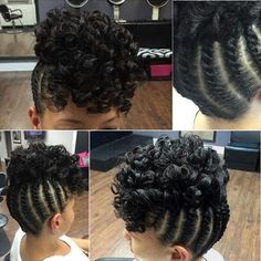 Cornrows Updo, Diy Updo, Flat Twist Updo, Protective Hairstyles For Natural Hair, Twisted Updo, Braids With Curls, Natural Hair Updo, Braided Hairstyles Updo