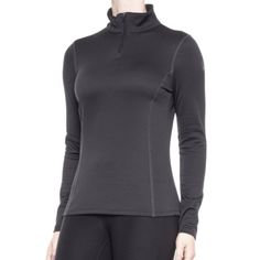 Selling A Spyder Women's Brushed Midweight Base Layer Top, Zip Neck, Long Sleeve, Size Large, Color Black. This Item Is New In Its Original Packaging And Has Never Been Worn. Lightweight, Breathable Stretch-Knit Performance Fabric Soft Brushed Interior For Next-To-Skin Interior Moisture Wicking And Fast Drying Zip Neck For Ventilation Raglan Sleeves For Full Range Of Motion Flatlock Seams Help Reduce Chafing Layer-Friendly Fit Long Sleeves Closure: Zip Neck Fabric: 100% Polyester Fitted Half-zip Tops For Layering, Black Half-zip Top For Layering, Pleated Jacket, Layer Top, Bow Detail Dress, Athletic Top, Womens Long Sleeve Shirts, Womens Fleece, Fitted Skirt