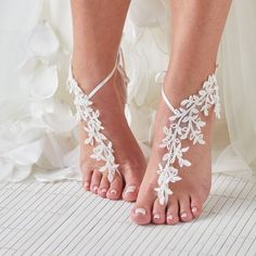 Outdoor Wedding Shoes For Bride, Outdoor Wedding Shoes, Lace Barefoot Sandals, Wedding Shoes For Bride, Shoes For Bride, Accessories For Wedding, Beach Wedding Sandals Barefoot, Lace Sandals, Women Anklets