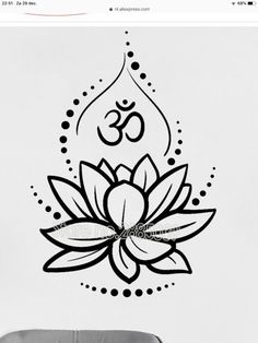 an image of a lotus flower wall decal