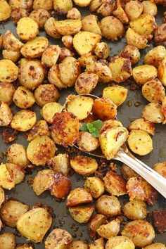 the cooked potatoes are ready to be eaten