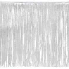 a white curtain with fringes hanging from it's side on a white background