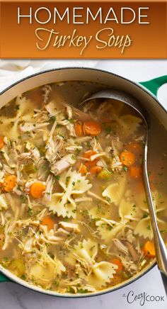 turkey soup with bow tie pasta Vegetable Broth Recipes Dinners, Thanksgiving Turkey Soup, What To Do With Leftover Turkey Recipes, Easy Fall Soup Recipes Crockpot, Turkey Soup Recipes Leftover, Left Over Turkey Ideas, Best Turkey Soup Recipe, Cooked Turkey Recipes Leftovers, What To Do With Leftover Turkey