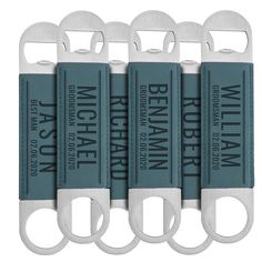 PRICES MAY VARY. GROOMSMEN GIFTS: Our personalized bottle openers are perfect keepsake gift idea for groomsmen. These bottle openers are unique and functional gifts for bachelor party and wedding party. DURABLE MATERIAL: We use durable leather trim stainless steel bottle openers. These bottle openers will make a long-lasting keepsakes for your groomsmen and best man. 10 CUSTOMIZABLE DESUGNS: You have 10 remarkable design options. Select your design and start to create unique personalized gifts. Custom Bottle Opener, Custom Bottle, Bachelor Party Gifts, Personalized Bottle Opener, Best Man Gift, Groomsmen Gifts Personalized, Gifts Set, Teal Leather, Personalized Bottles