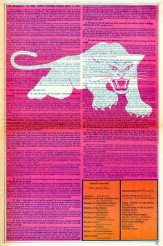 an old newspaper with pink and orange images on it, including the word'panther '