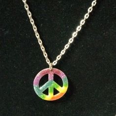 Peace Necklace Rainbow Silver Tone Nwt 16" Multicolor Hypoallergenic Necklace As A Gift, Multicolor Hypoallergenic Necklace For Gift, Hypoallergenic Multicolor Necklace Perfect As Gift, Hypoallergenic Multicolor Necklace For Gift, Adjustable Multicolor Charm Necklaces Nickel Free, Adjustable Multicolor Nickel-free Charm Necklaces, Multicolor Necklaces For Birthday, Adjustable Personalized Purple Necklace, Pink Beaded Bracelets