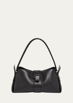 "Find PROENZA SCHOULER Park Napa Leather Shoulder Bag on Editorialist. Proenza Schouler \"Park\" shoulder bag in napa leather Adjustable, removable shoulder strap, 6.3\" drop/ 18.3\"L Flap top with lift-clasp closure Interior, one slip pocket, one zip pouch Lining: Cotton Approx. 4.9\"H x 10.4\"W x 5.7\"D Made in Italy" Timeless Leather Baguette Bag With Detachable Handle, Timeless Evening Hobo Bag With Detachable Strap, Designer Evening Hobo Bag With Adjustable Strap, Designer Hobo Bag With Adjustable Strap For Evening, Chic Leather Shoulder Bag With Palladium Hardware, Evening Shoulder Bag With Palladium Hardware, Formal Leather Shoulder Bag With Detachable Strap, Leather Shoulder Bag With Detachable Strap For Formal Occasions, Baguette Bag With Palladium Hardware For Travel