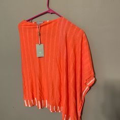 Pure Collection Poncho Coral Light Weight Os One Size Fits Most. 85% Linen. Questions? Leave A Comment Below! One Size Casual Poncho For Spring, Casual Poncho For Vacation, Casual Poncho With Batwing Sleeves, Casual Batwing Sleeve Poncho For Spring, Casual One-size Poncho For Vacation, Casual One Size Poncho For Vacation, Casual One-size Poncho For Beach, Casual Beach Poncho For Spring, Spring Vacation Poncho With Short Sleeves