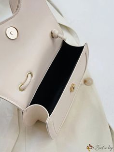 BirdinBag - Stylish Crossbody Bag with Metallic Heart Accent - A Fashion Must-Have! Beige Rectangular Bag With Hasp Closure, Beige Shopping Bags With Hasp Closure, Beige Bags With Hasp Closure For Shopping, Beige Satchel Phone Bag, Beige Top Handle Bag With Hasp Closure, Beige Top Handle Shoulder Bag With Hasp Closure, Beige Shoulder Bag With Hasp Closure And Double Handle, White Top Handle Bag With Hasp Closure, Beige Satchel Shoulder Bag With Hasp Closure