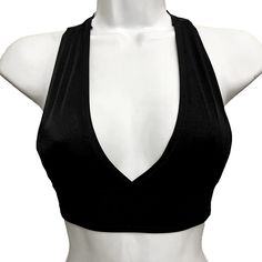 Material Is A Nylon/Spandex Blend. Top Is Not Lined Or Padded And May Be Show-Through If Worn With Nothing Underneath. Tape (Bandage, Electrical, Bra Tape...) Or Pasties Are A Good Option If You Don't Want To Wear A Bra! Our Fit Is Comparable To Victoria's Secret. See My Other Listings For Other Sizes, Colors And Styles I Have Available! Bundle 2 Or More Items For 10% Off And Discounted Shipping. Leave A Message If You Have Any Questions! Party Crop Top With Built-in Bra And High Stretch, Black Stretch Crop Top With Built-in Bra, Stretch V-neck Crop Top For Night Out, Fitted Low-cut Halter Top With Built-in Bra, Stretch V-neck Top For Festival, Black Stretch V-neck Crop Top, Stretch Halter Top With Built-in Bra For Party, Fitted V-neck Crop Top For Workout, Solid V-neck Crop Top For Party